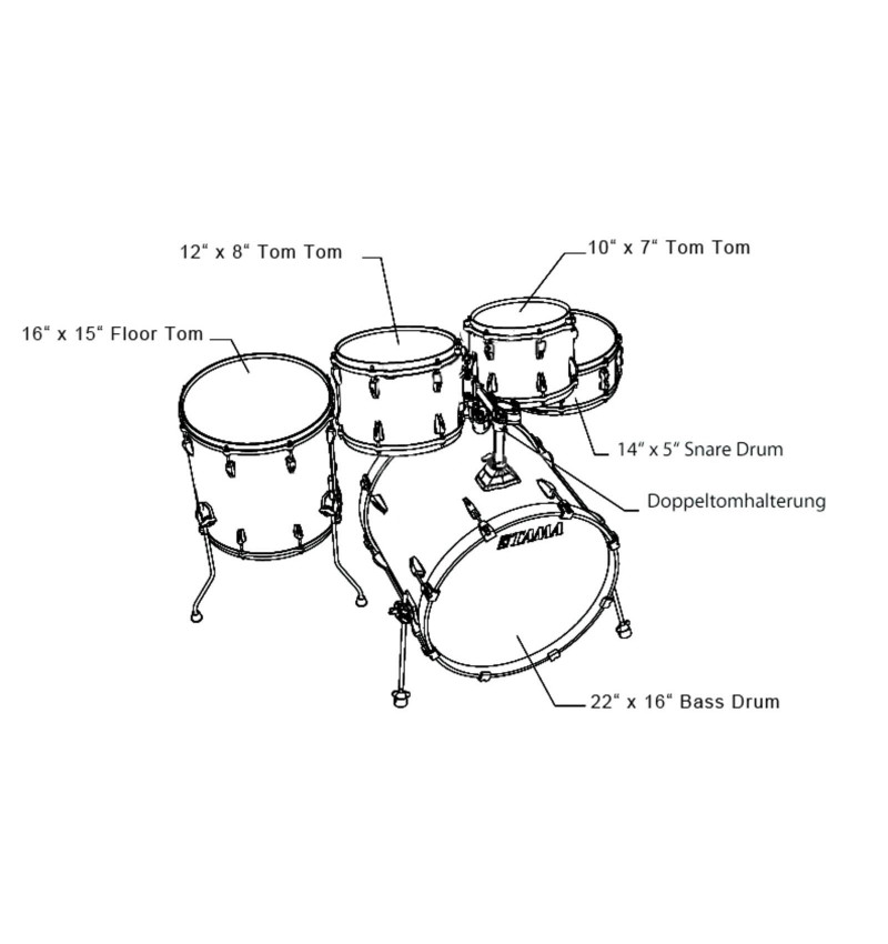 Conjunto de Bateria Acústica 5 BateriasConjunto de Bateria Acústica 5 Baterias  