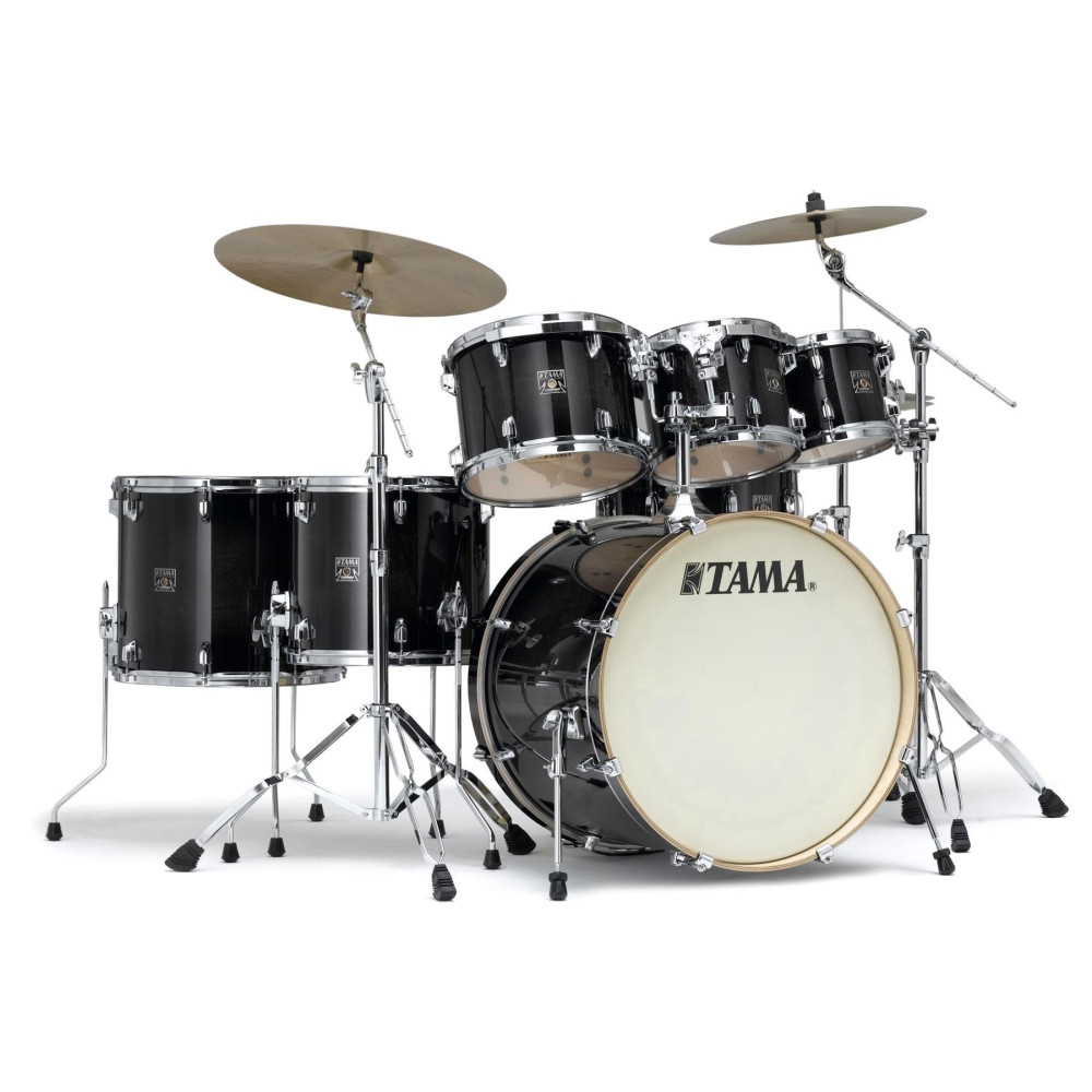 TAMA - VD72RVS-BCB, Charbon de bois noir brossé personnalisé 7 tambours (Cymbales et matériel non inclus) TAMA - VD72RVS-BCB, Charbon de bois noir brossé personnalisé 7 tambours (Cymbales et matériel non inclus)
