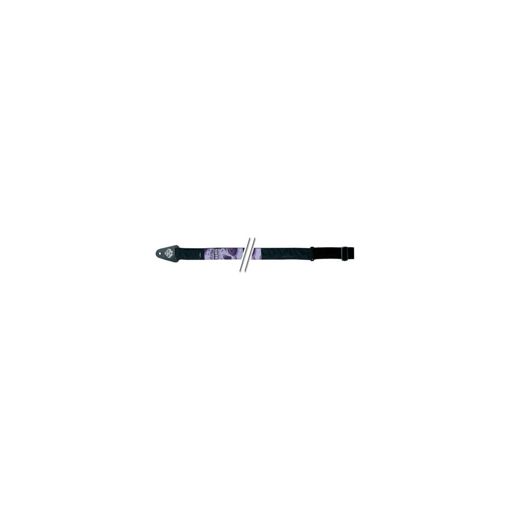 Fire&Stone - Courroie de guitare  Edition Tattoo Purple Skull