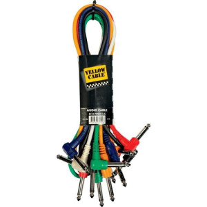 Yellow Cable - P090CD, Jack mâle/ Jack mâle  mono 90 cm, - par 6
