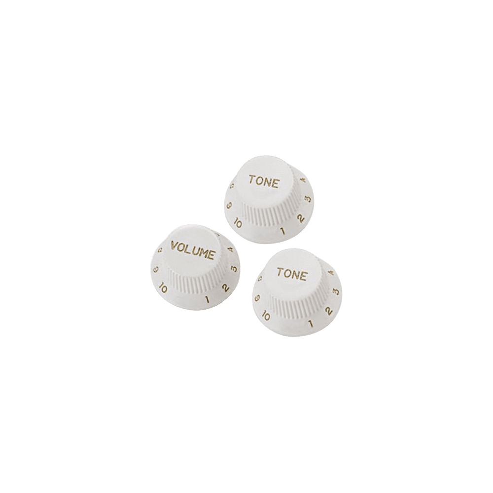 Yellow Parts - EZ1215W, Stratocaster Knob Covers, 3 Pieces (1 Volume +2 Tone) Yellow Parts - EZ1215W, Stratocaster Knob Covers, 3 Pieces (1 Volume +2 Tone)