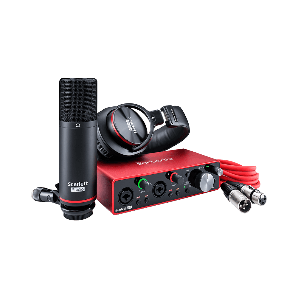Focusrite - Scarlett3 Studio, Pack Scarlett 2i2 G3+ Micro + Casque Focusrite - Scarlett3 Studio, Pack Scarlett 2i2 G3+ Micro + Casque