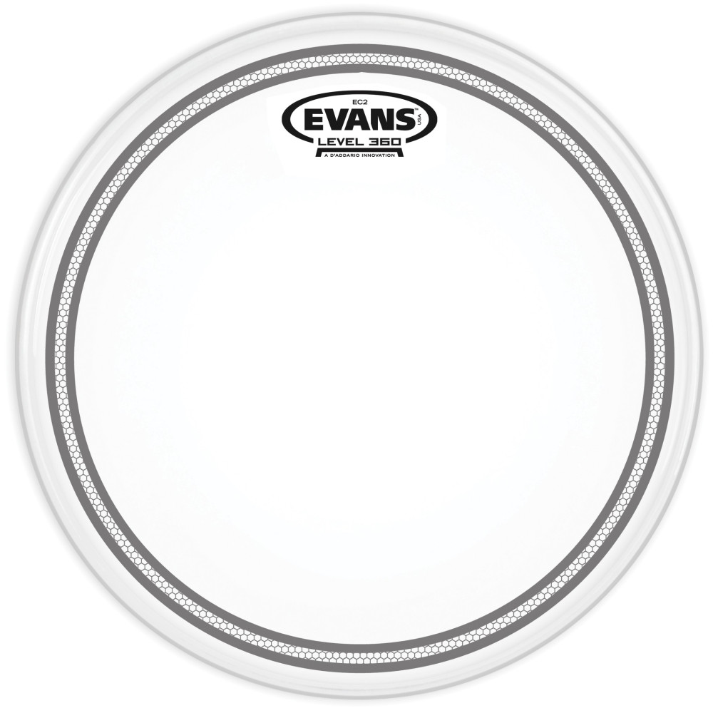 Evans - B10EC2S, Peau de frappe de tom EC2 semi-transparente, 10" Evans - B10EC2S, Peau de frappe de tom EC2 semi-transparente, 10"