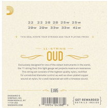 D'addario - J95, Jeu de 11 Cordes Pour Oud