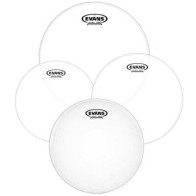 Evans - EPP-EC2SHDD-S, Pack de Peaux EC2 Standard transparentes, 12", 13", 16" + 14" Gratuit