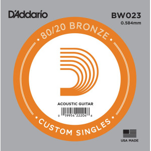 D'Addario - BW023, Corde Guitare Folk acoustique en Filé rond 023
