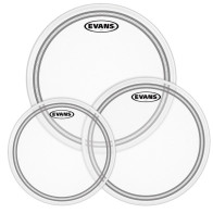 Evans - ETP-EC2SCTD-S, Pack de Peaux EC2 Standard semi-transparentes, 12", 13", 14"