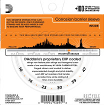 D'Addario - EXP15, Cordes Guitare Acoustique  Extra Light 10-47