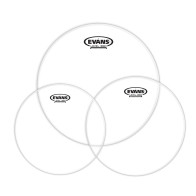 Evans - ETP-G1CLR-S, Pack de Peaux de toms G1 standard transparentes, 12", 13", 16"