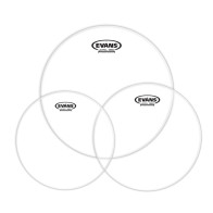 Evans - ETP-G2CLR-S, Pack de Peaux G2 Rock standards transparentes, 12" 13" 16"