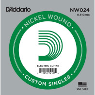 D'Addario - NW024, Corde Guitare électrique Nickel Wound 024