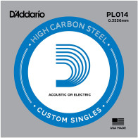 D'Addario - PL014, Full Steel Electric / Acoustic Guitar String 014