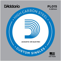 D'Addario - PL014, Full Steel Electric / Acoustic Guitar String 014