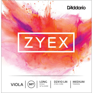 D'Addario - DZ410-LM, Zyex Viola String Set, Long Scale, Medium Tension