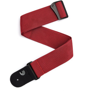 D'Addario- PWS101, Courroie de guitare Powred,  Rouge