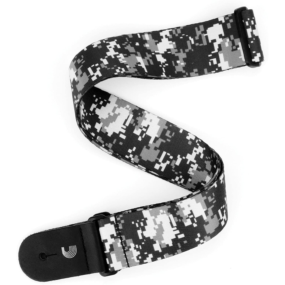 D'Addario- P20S1501, Sangle pour guitare Digital Camo, noire D'Addario- P20S1501, Sangle pour guitare Digital Camo, noire