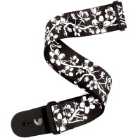 D'Addario - P20W1505,  Courroie de guitare en polyester, Blossom Tattoo Art