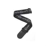 D'Addario - 50F04,  Courroie de guitare en polyester, Barbed Wire