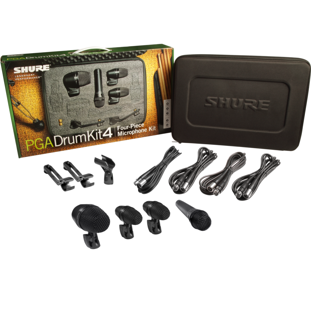 Shure - PGA Drumkit 4, Kit de 4 micros pour batterie acoustique Shure - PGA Drumkit 4, Kit de 4 micros pour batterie acoustique