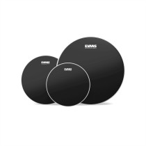 Evans - ETP-ONX2-F, Pack de Peaux ONX2 Fusion noires, 10", 12", 14"