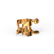 Rico - HAS1G, Ligature dorée et Couvre Bec noir pour clarinette Si♭