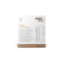 D'Addario  - RRS10ASX2M, Pack de 10 anches de saxophone alto Select Jazz unfiled, Force 2 (Medium)