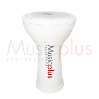 Musicplus - VATAN22WH, Darbouka égyptienne en fonte d'Aluminium, 8 vis 22cm, Blanc