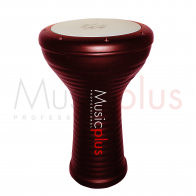 Musicplus - VATAN22RD, Darbouka égyptienne en fonte d'Aluminium, 8 vis 22cm, Rouge