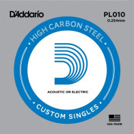 D'Addario - PL010, Steel/Acoustic Electric Guitar Strings 010