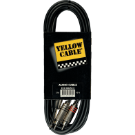 Yellow Cable - ECO K02ST-3, 2 Male RCA / Male Stereo Jack 3m