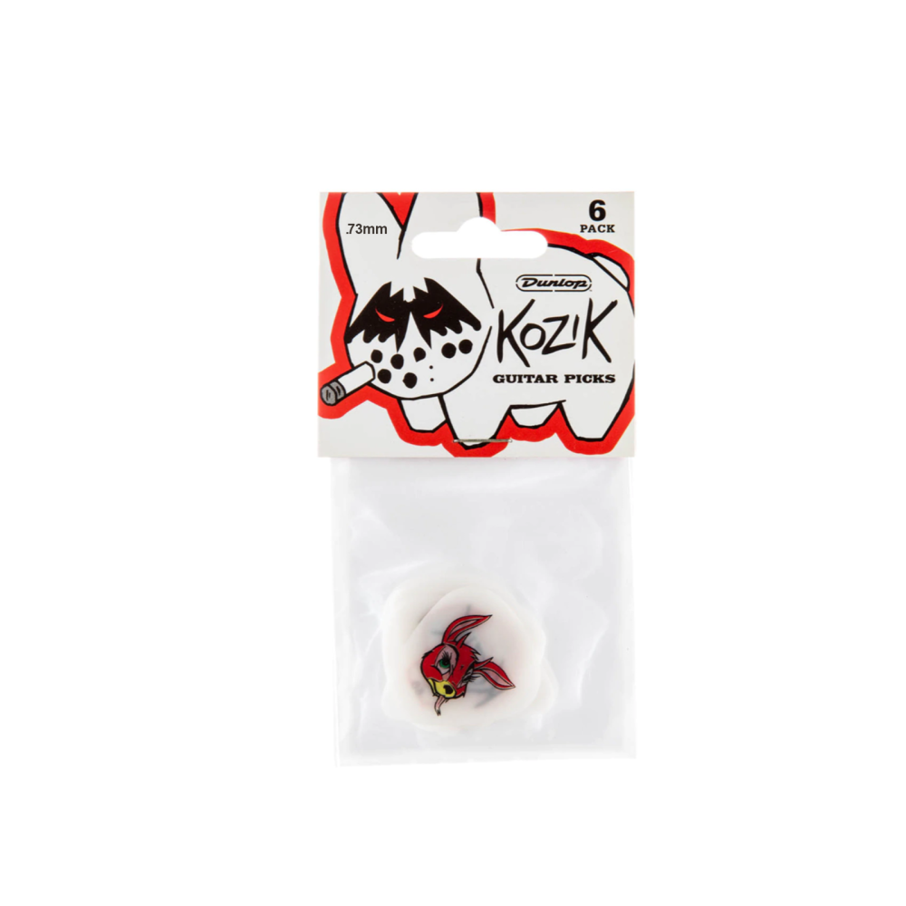 Dunlop - BL109P, Pack de 6 médiators Kozik, 0.73mm