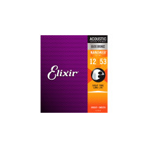 Elixir - 11052, Cordes guitare nanoweb acoustique, 12-53