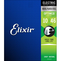 Elixir - 19052, Cordes guitare électrique  Optiweb Light, 10-46
