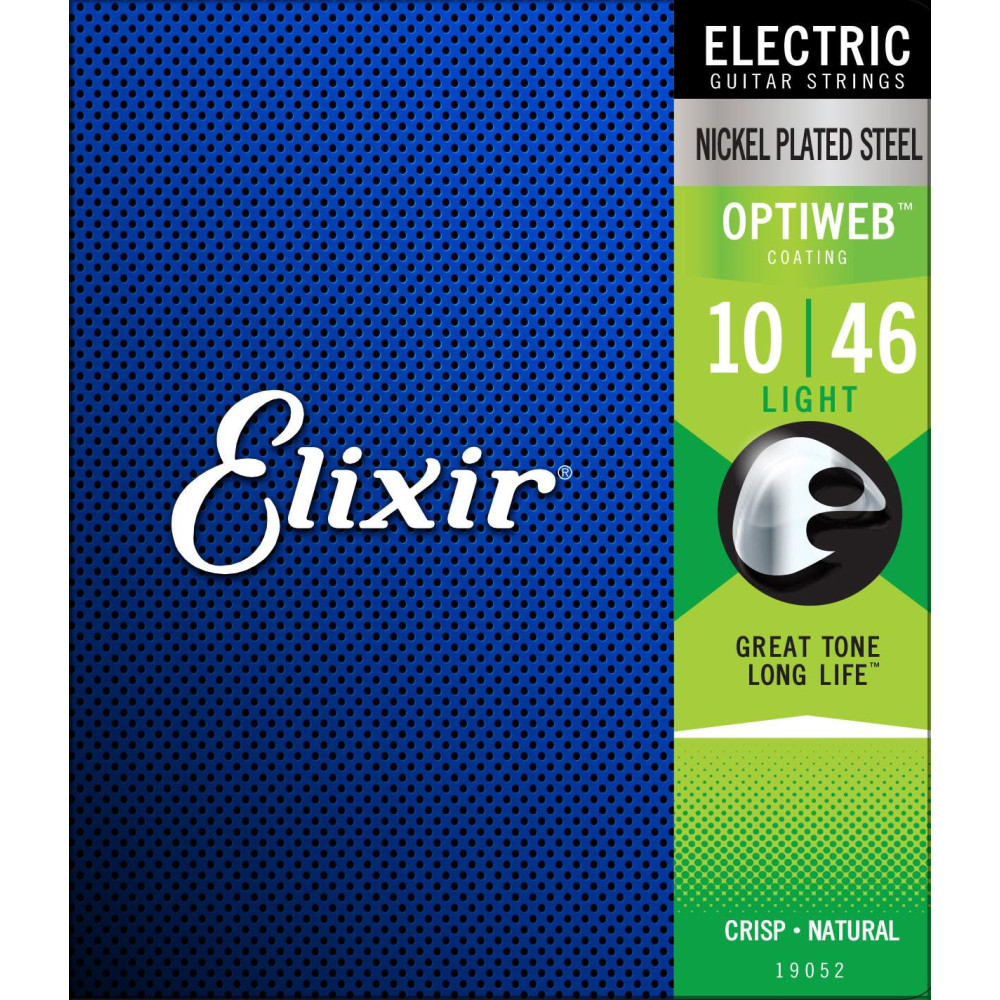 Elixir - 19052, Cordes guitare électrique  Optiweb Light, 10-46