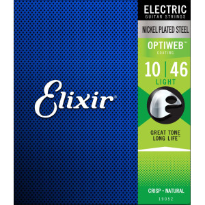 Elixir - 19052, Cordes guitare électrique  Optiweb Light, 10-46