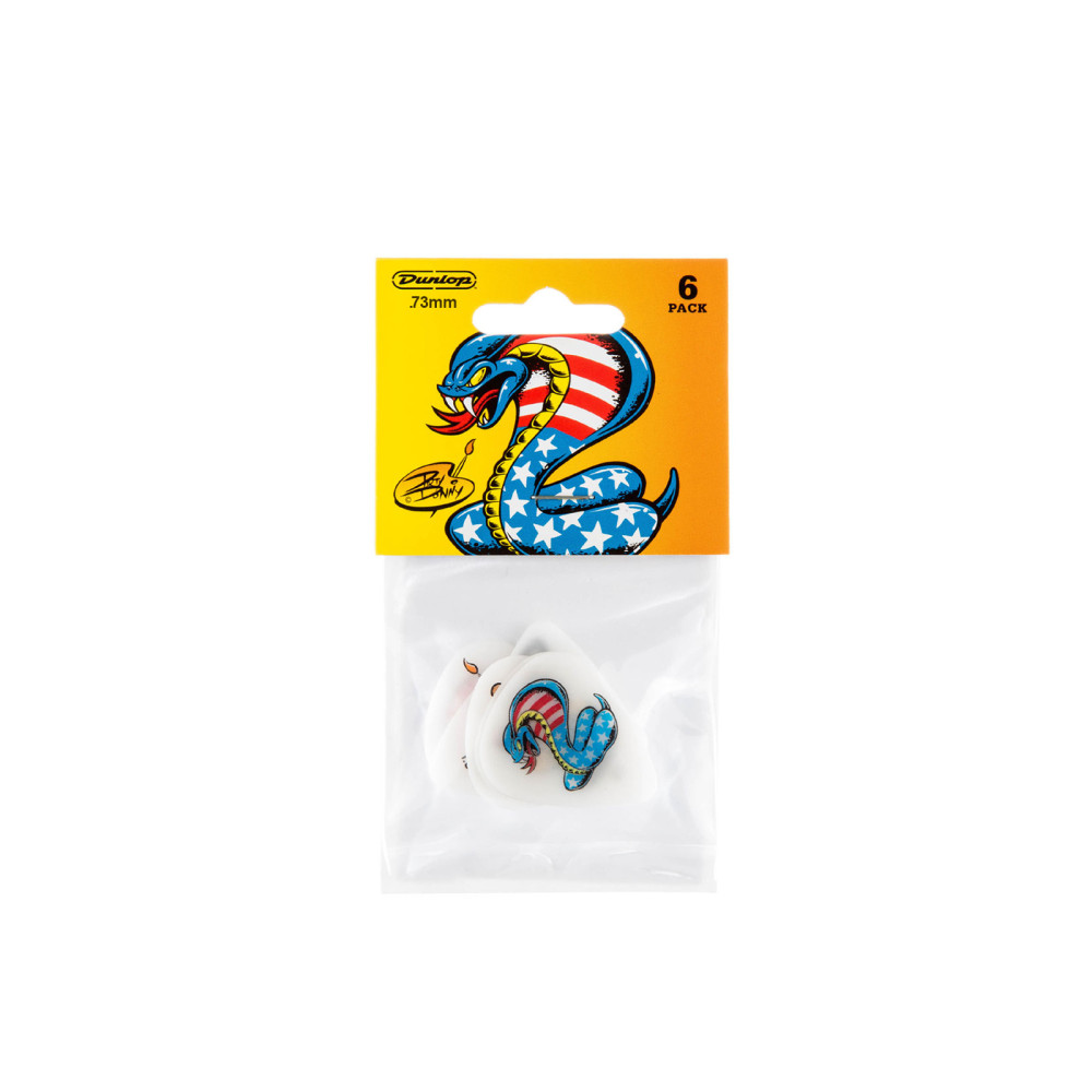 Dunlop - BL116P, Pack de 6 médiators Dirty Donny, 0.73mm Dunlop - BL116P, Pack de 6 médiators Dirty Donny, 0.73mm
