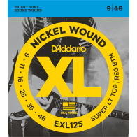 D'Addario - EXL125, Cordes Guitare électrique Super Light/Regular BTM 09-46