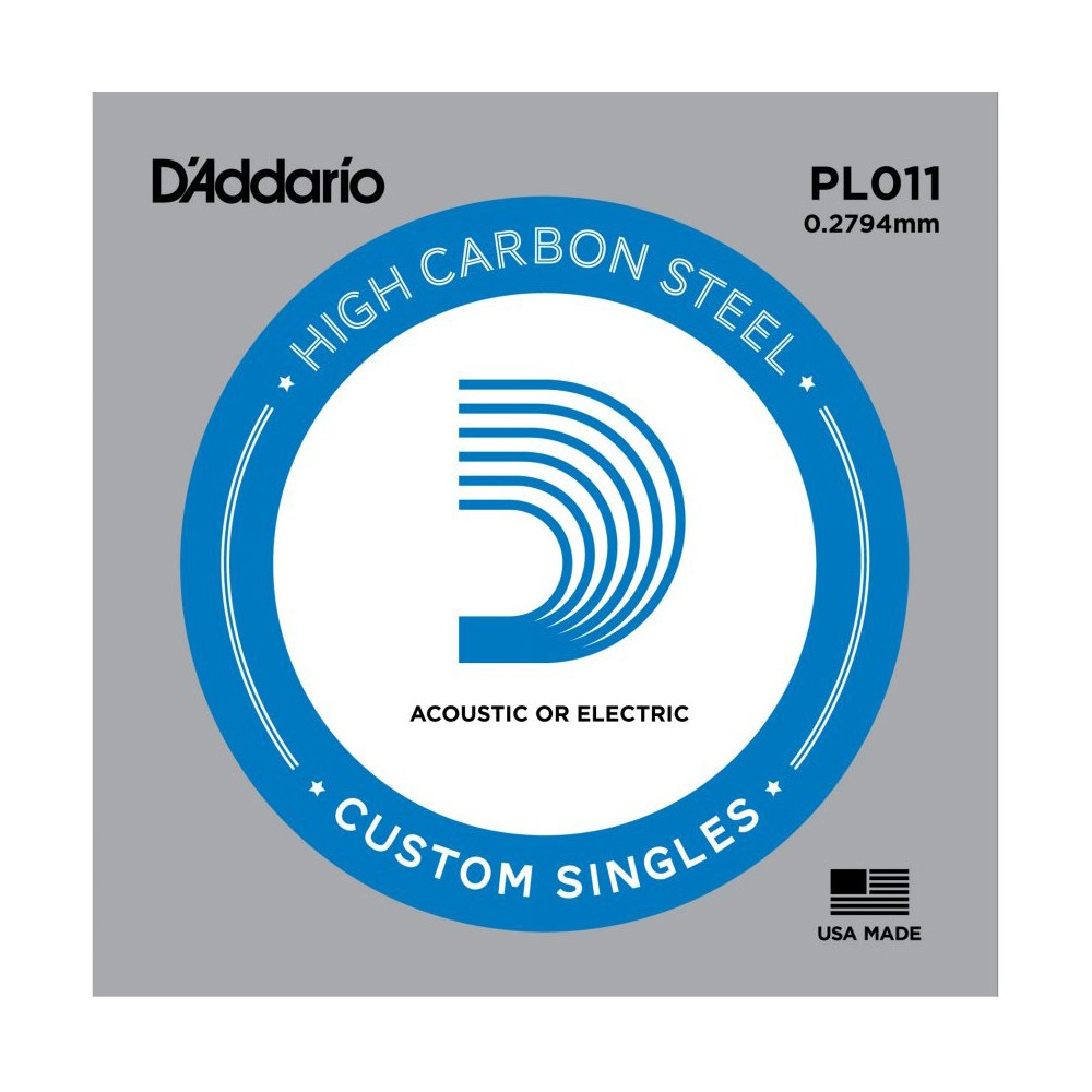 D'Addario - PL011, Corde Guitare électrique/Acoustique en Acier Plein 011 D'Addario - PL011, Corde Guitare électrique/Acoustique en Acier Plein 011