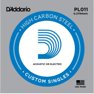 D'Addario - PL011, Corde Guitare électrique/Acoustique en Acier Plein 011