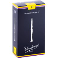 Vandoren - CR102, Pack de 10 Anches pour Clarinette Sib - Force 2