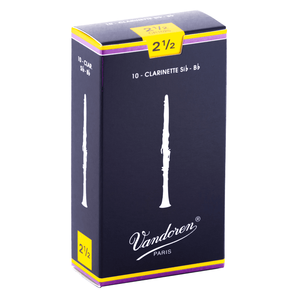Vandoren - CR1025, Pack de 10 Anches pour Clarinette Sib - Force 2,5 Vandoren - CR1025, Pack de 10 Anches pour Clarinette Sib - Force 2,5