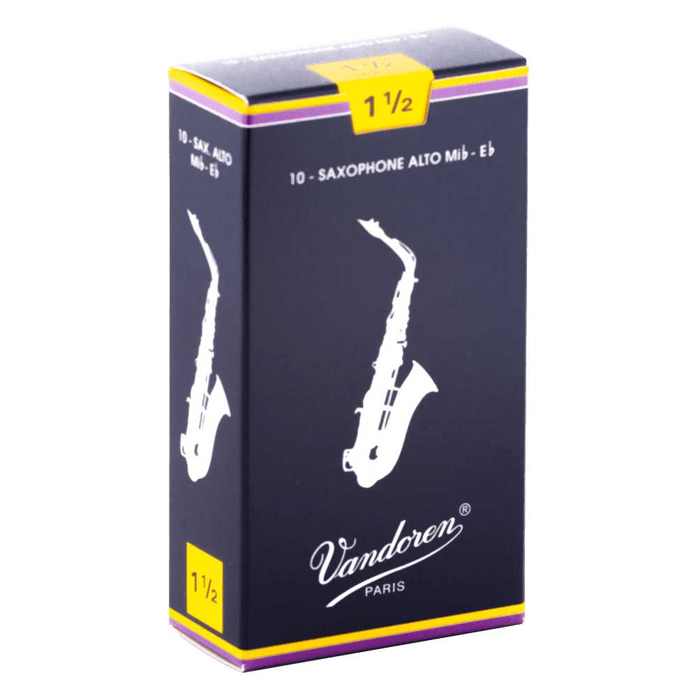 Vandoren - SR2115, Pack de 10 Anches pour Saxophone Alto Mib - Force 1,5 Vandoren - SR2115, Pack de 10 Anches pour Saxophone Alto Mib - Force 1,5