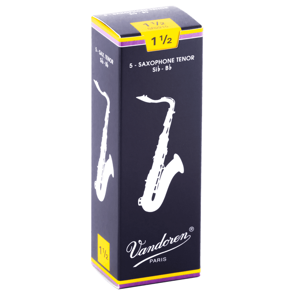 Vandoren - SR2215, Pack de 5 Anches pour Saxophone Tenor Sib - Force 1,5 Vandoren - SR2215, Pack de 5 Anches pour Saxophone Tenor Sib - Force 1,5