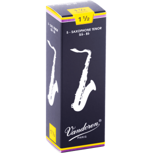 Vandoren - SR2215, Pack de 5 Anches pour Saxophone Tenor Sib - Force 1,5