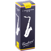 Vandoren - SR2225, Pack de 5 Anches pour Saxophone Tenor Sib - Force 2,5