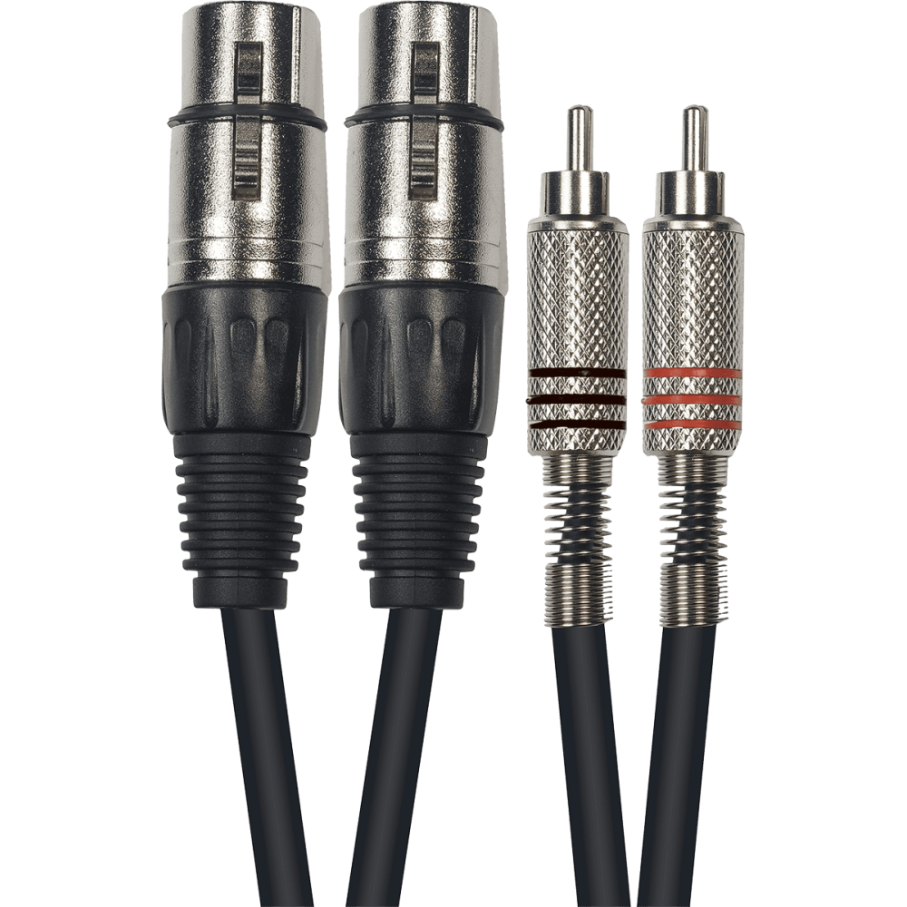 Yellow Cable - ECO K10-3, 2 RCA mâle/2 XLR femelle, 3m