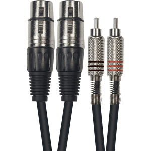 Yellow Cable - ECO K10-3, 2 RCA mâle/2 XLR femelle, 3m