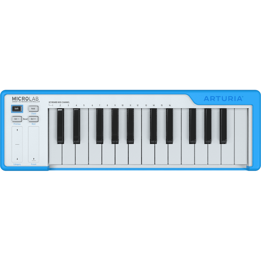 Arturia - MicroLab, Clavier maître 25 notes USB, Bleu Arturia - MicroLab, Clavier maître 25 notes USB, Bleu