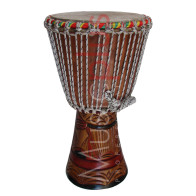Musicplus - Djembé traditionnel, avec système de tension de cordon, 33cm