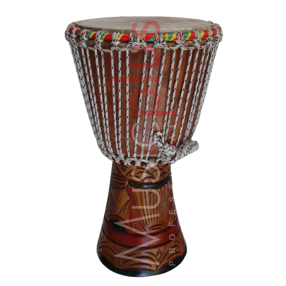 Musicplus - Djembé traditionnel, avec système de tension de cordon, 33cm Musicplus - Djembé traditionnel, avec système de tension de cordon, 33cm